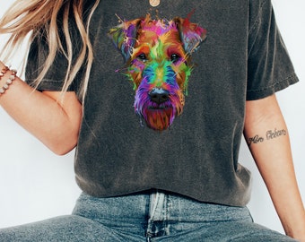 Airedale Terrier Splash Art T-Shirt | Unisex Shirt | Dog lovers gift idea | Airedale dog | Splash Art design | Bingley Terrier Tee