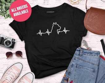 Pit Bull heartbeat | Unisex Shirt | Dog lovers gift idea | Pit Bull | Heartbeat design | Perfect Gift For Dog Owners