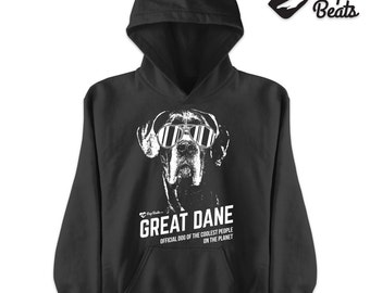 Great Dane Official dog of the coolest people on the planet | Unisex Hoodie | Great Dane puppy | Perfect Gift For Dog Owners