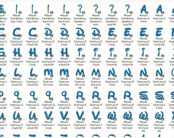 19 Sets - Embroidery Font Designs - 7 Formats