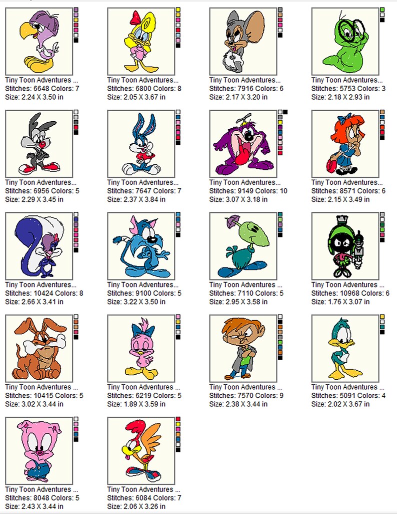 Looney Tune Bundle Embroidery Design Set | Etsy
