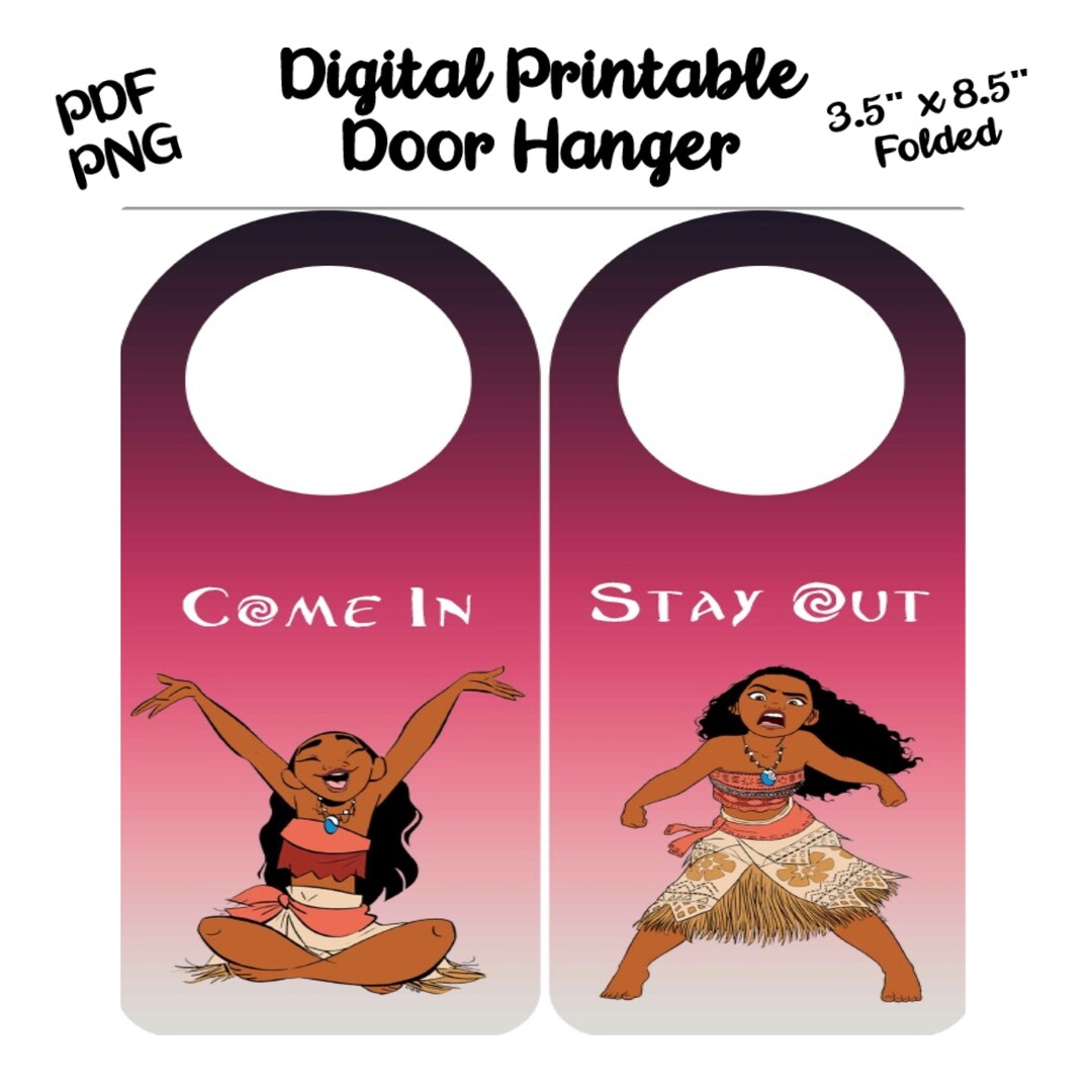 Door Hanger Printable PDF PNG Etsy Australia