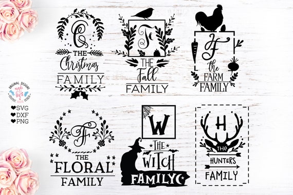 Download Family Name Sign Svg Family Name Svg Family Monogram Frames Etsy