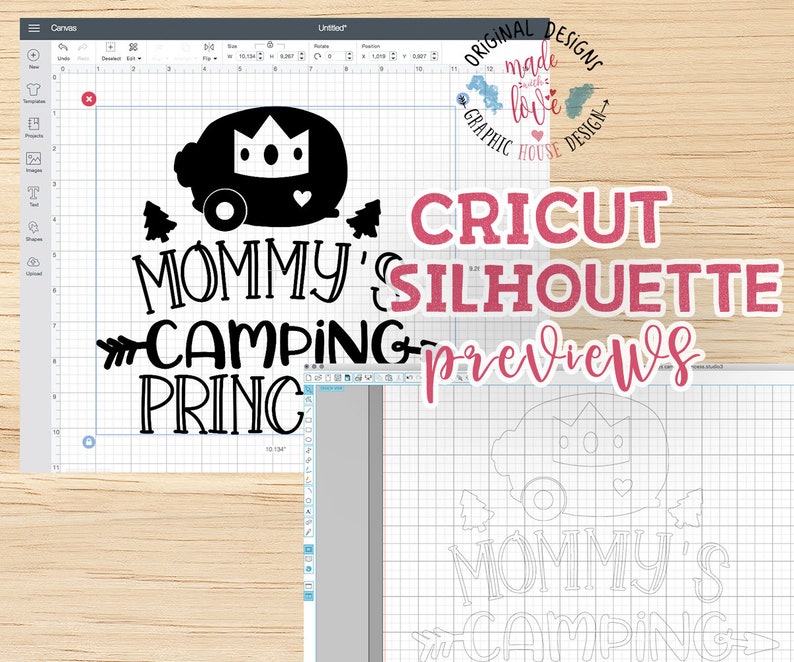 Download Mommy's camping Princess Cut File SVG DXF PNG Mother | Etsy