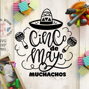 Cinco de Mayo svg, Cinco De Mayo Cut File in SVG, DXF, png, Fiesta svg file, Mexico svg, sombrero svg, maracas svg, Mexico cut file