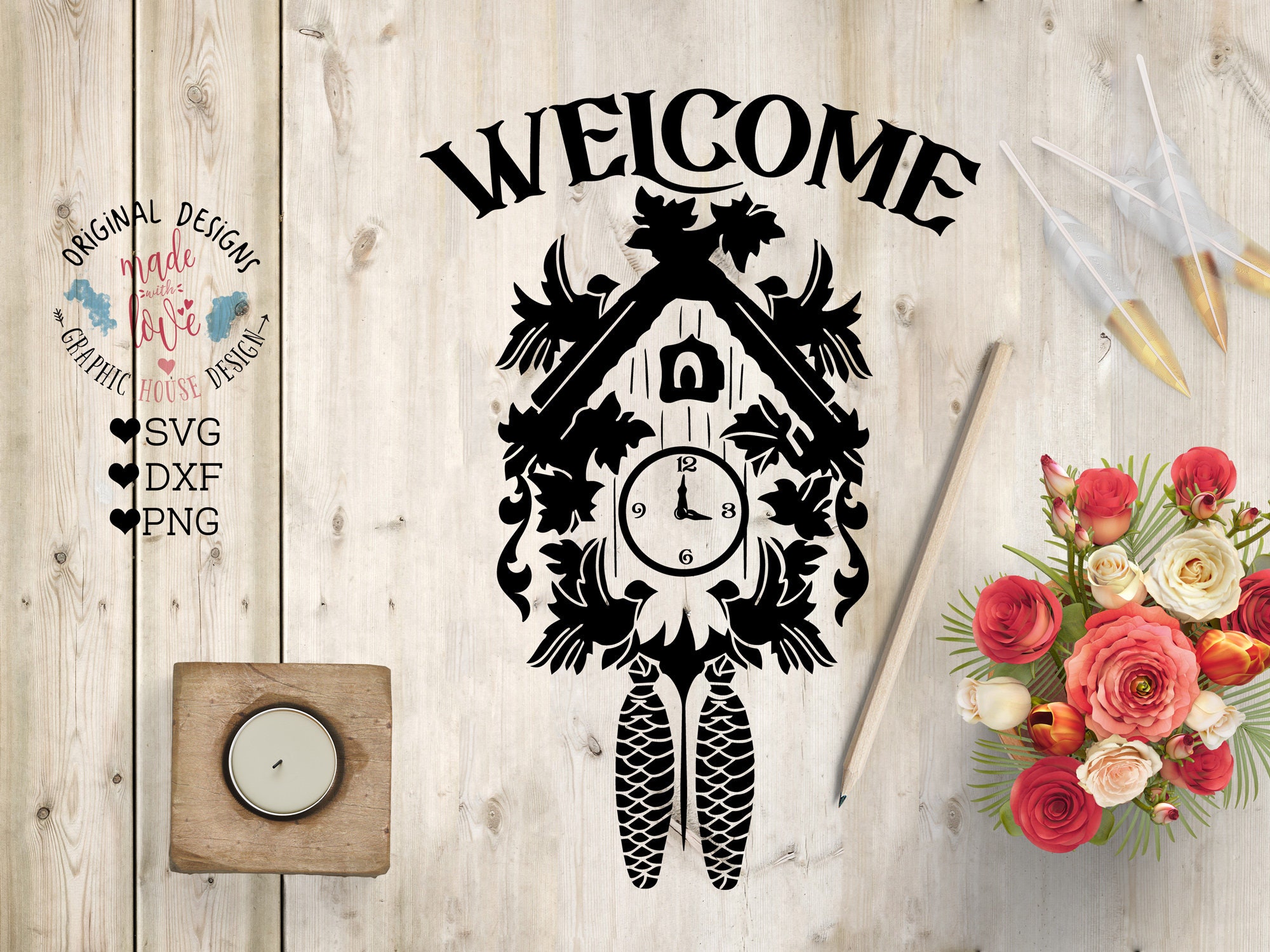 Cuckoo Svg Clock Svg Svg Cuckoo Clock Cut File in Etsy Australia
