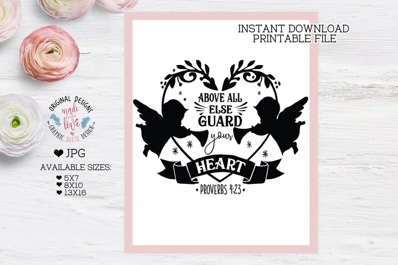 Scripture Printable Above All Guard Your Heart Printable | Etsy