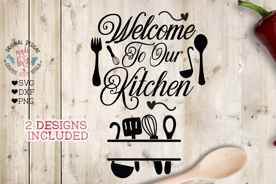 Kitchen Svg Kitchen Svg Kitchen Family Name Frame Etsy
