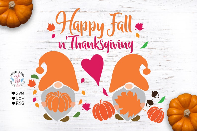 Happy Fall n Thanksgiving Gnomes SVG file Fall Svg Autumn ...