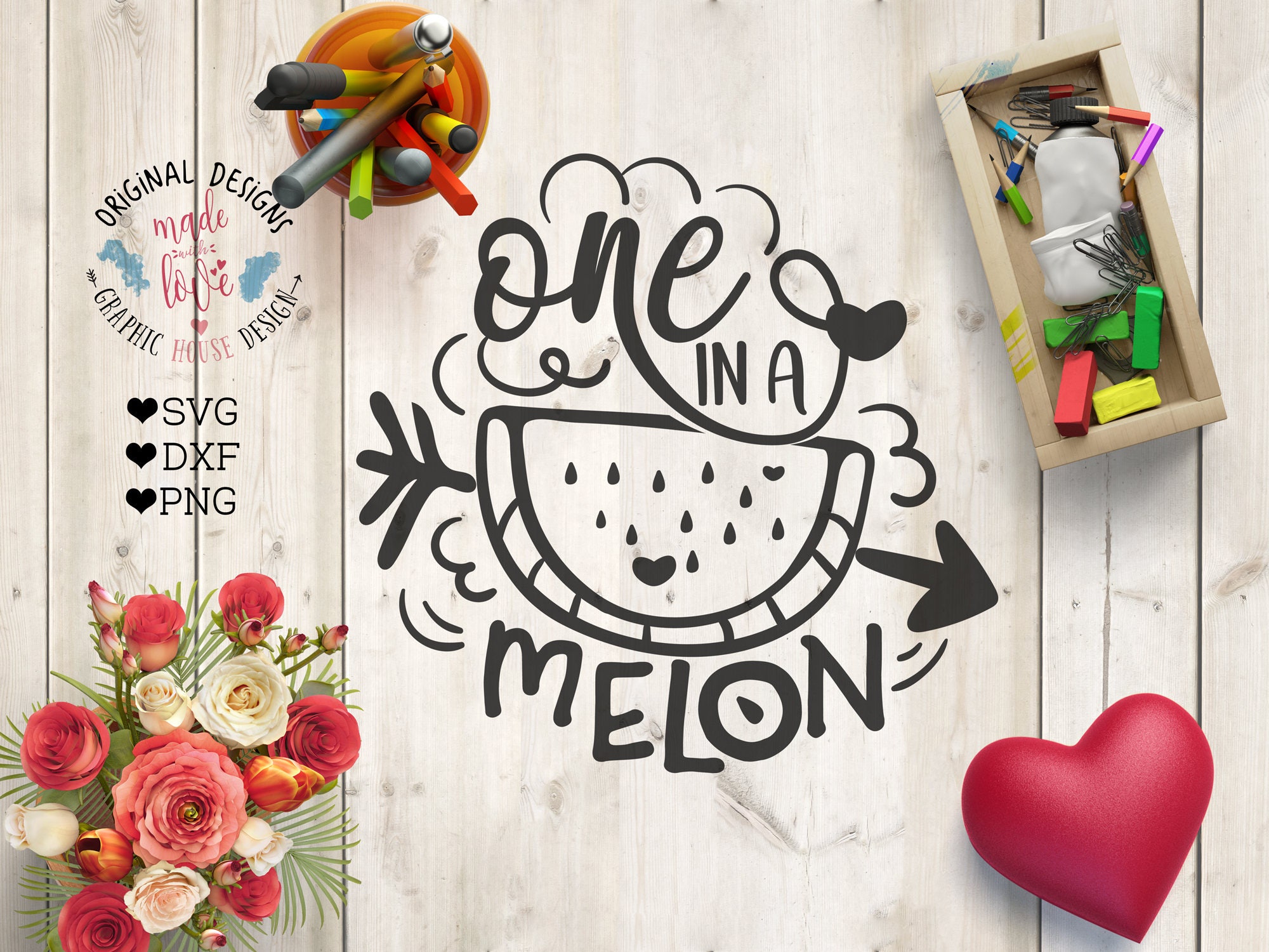 Download First birthday svg melon svg quotes one in a melon cut ...