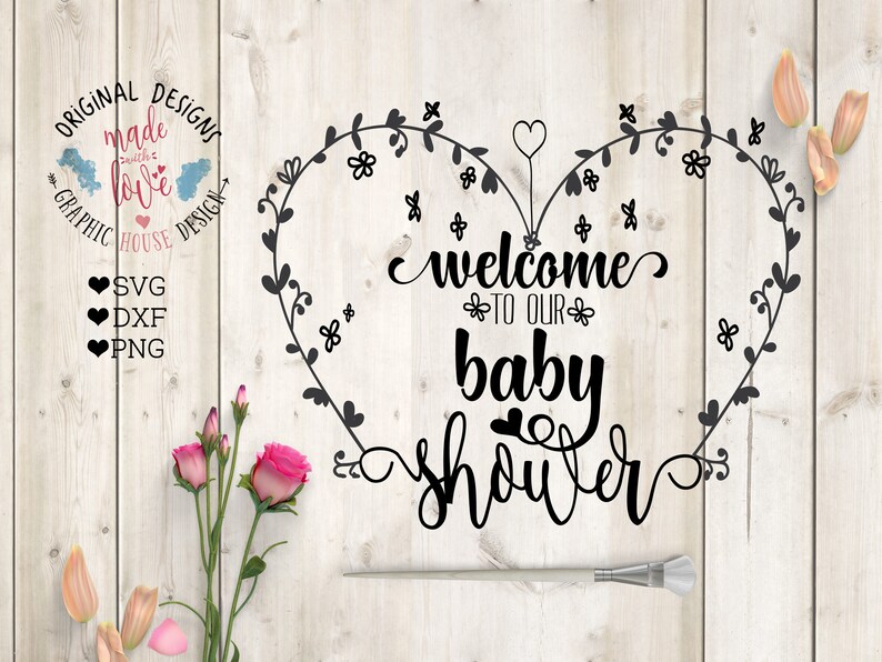 Download Welcome to Our Baby Shower Cut File in SVG PNG DXF Baby | Etsy