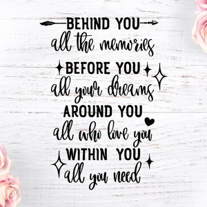 Behind you All the Memories - Graduation Cut File - Graduation SVG File