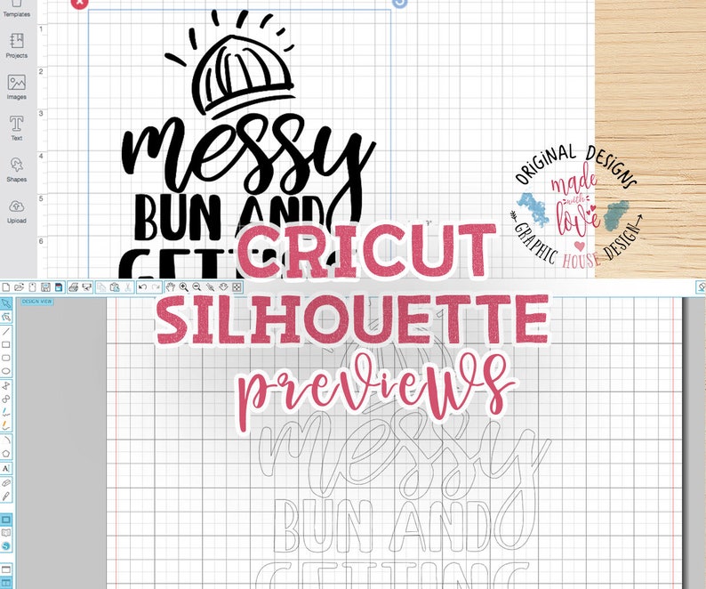 Download Momlife Cut File in SVG DXF PNG Messy Bun and Getting ...