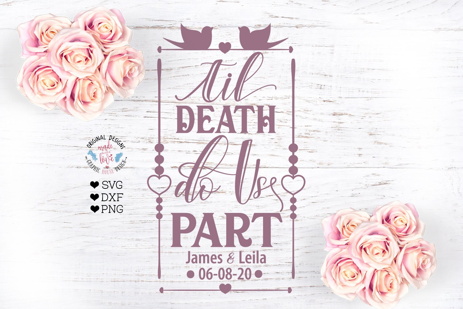 Wedding svg Till death do Us Part Cut File in SVG DXF and | Etsy
