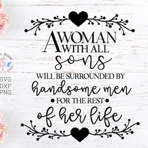 Una donna con tutti i figli tagliati File in SVG, Dxf e PNG, Festa della mamma SVG, Festa della mamma stampabile, madre figlio in formato SVG, mamma in formato SVG, citazioni della madre, mamma