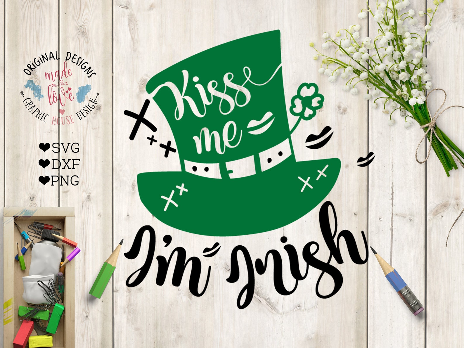 Kiss Me Im Irish Svg Kiss Me I'm Irish Cut File in SVG Etsy