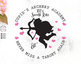 Cupid’s Archery Academy Cut File and Sublimation File, Cupid Cupid svg, Cupid Cut File, Valentine Sublimation, Love svg, Cupid Sublimation