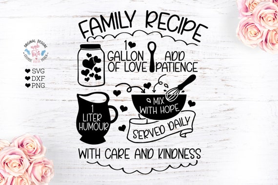Download Family Recipe Svg Family Svg Family Cut File Family Love Etsy