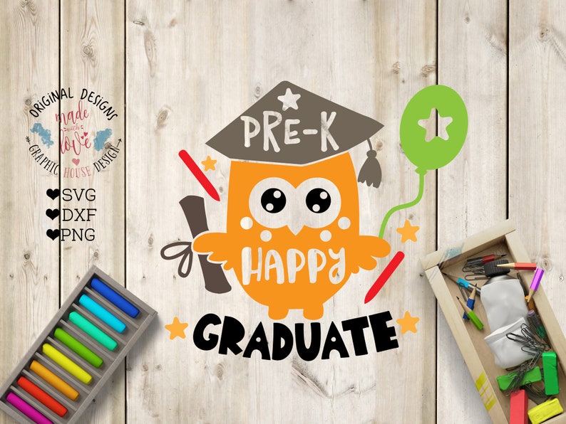 Download Preschool Graduation svg Pre-K Happy Graduate Cut File in | Etsy