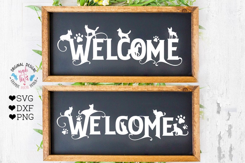 Dog SVG Cat Svg Dog and Cat Sign in SVG DXF and Etsy