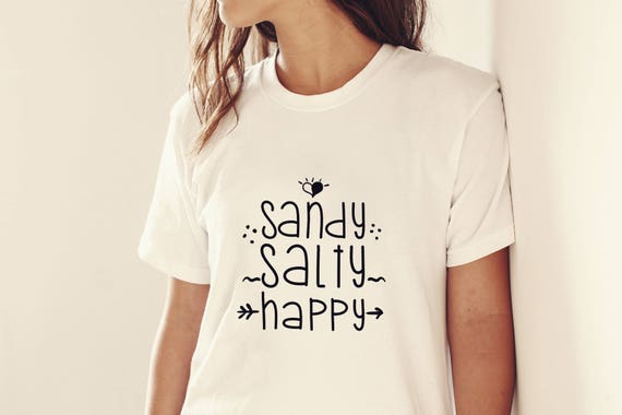 Download Summer Svg Summer T Shirt Design Sandy Salty Happy Girls Etsy