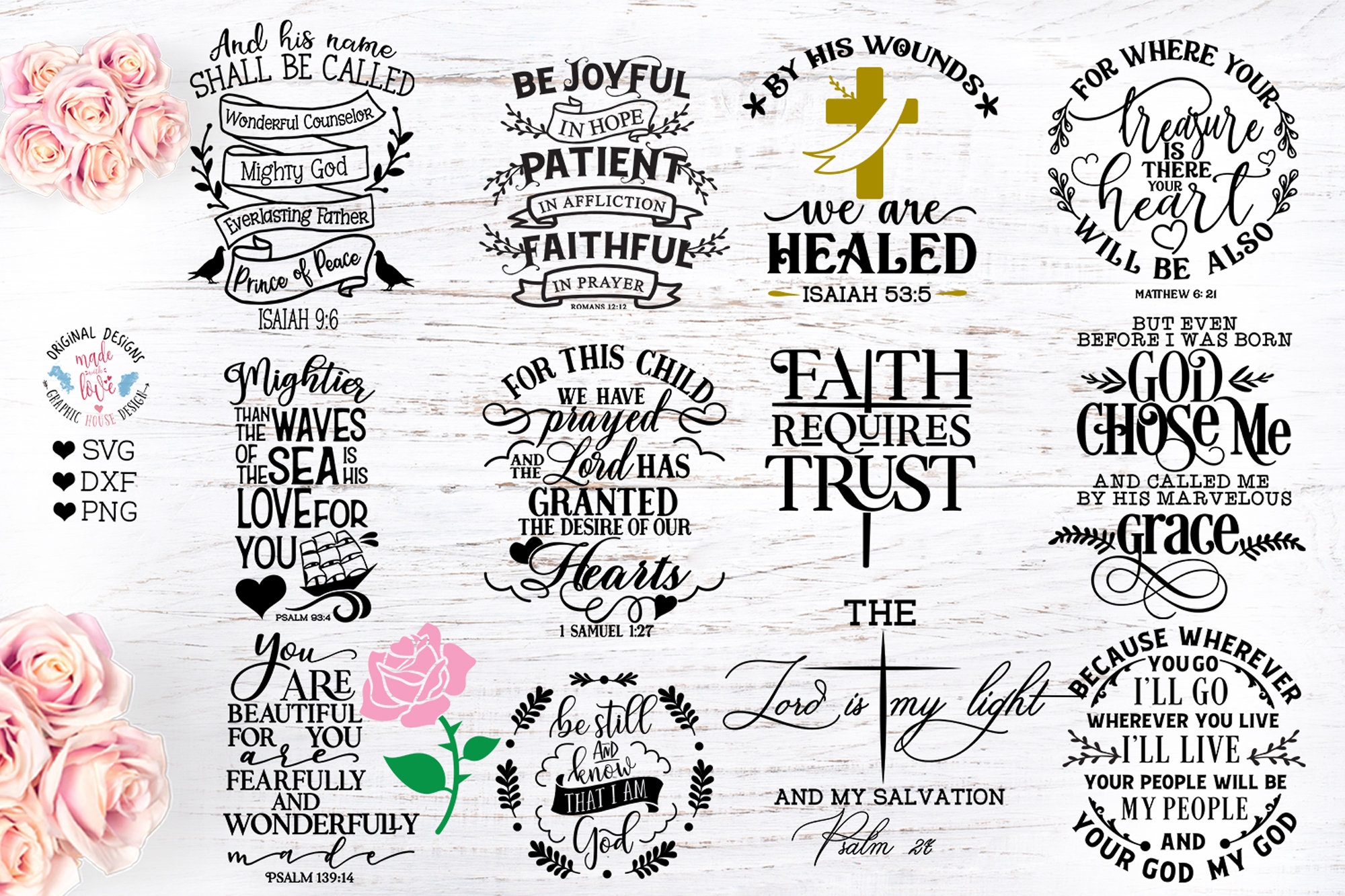 Bible Verses Bundle Bible SVG Bible Cut Files Scripture  Etsy