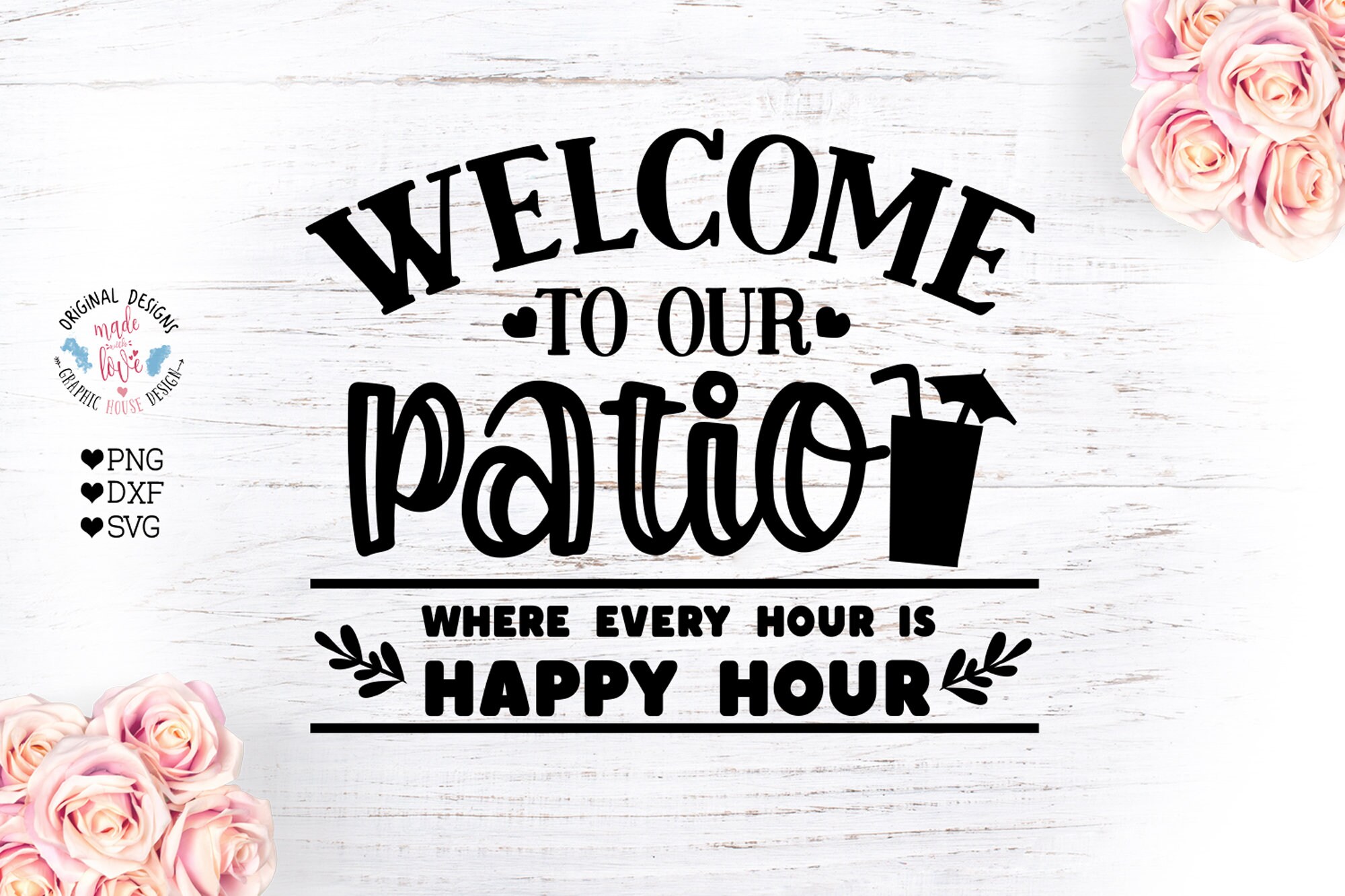 to Our Patio Where Every Hour is a Happy Hour Patio Etsy Canada