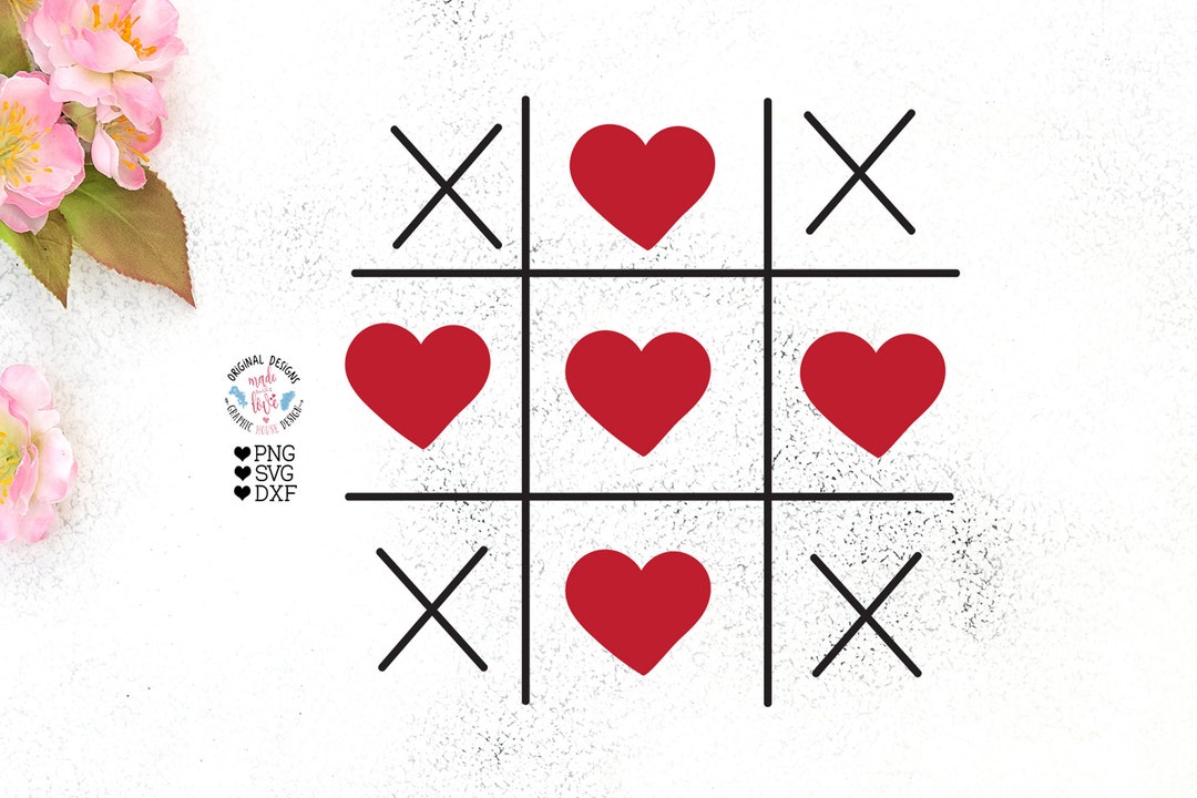 Valentine's Svg, Tic Tac Toe Svg, Valentine's Svg, Valentine's Day Svg ...
