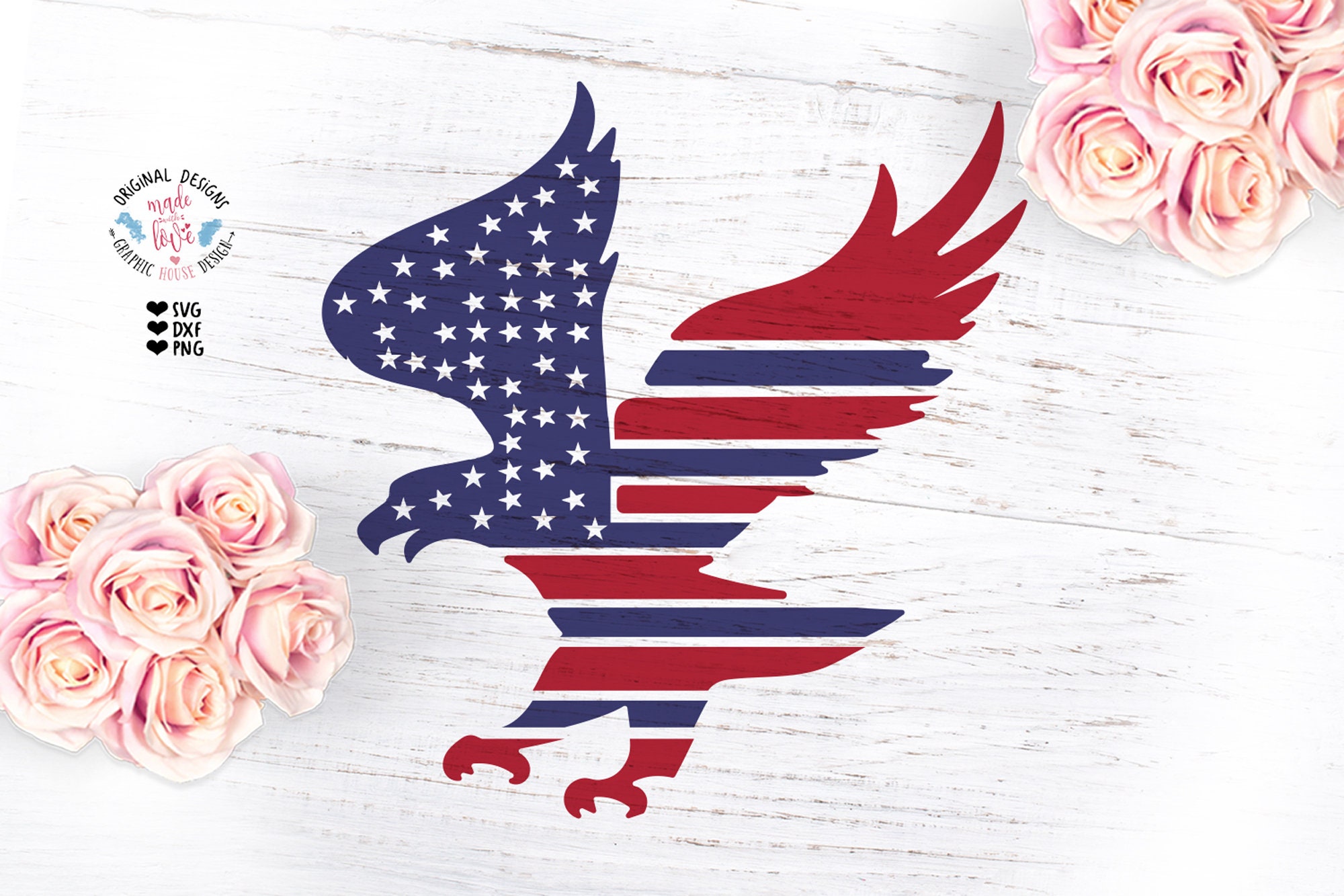 American Flag Eagle Cut File American Eagle Svg Eagle Svg | Etsy