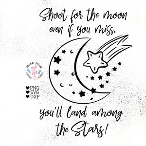 Spara per la luna in formato SVG, motivazionale in formato SVG, ispirazione in formato SVG, citazioni stellari in formato SVG, donne in formato SVG, citazione motivazionale, ispirazione in formato SVG