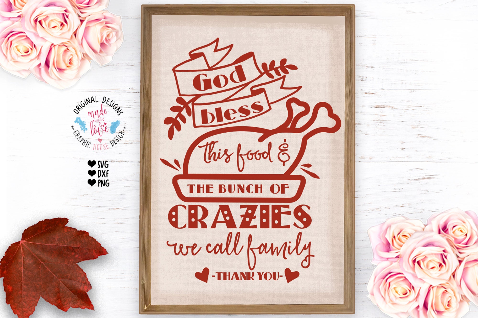 God Bless This Food and the Bunch of Crazies We Call Family Etsy