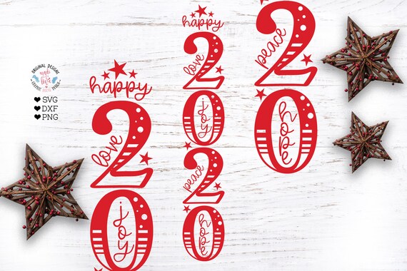 Download Happy 2020 Vertical Svg Happy New Year Svg New Years Eve Etsy