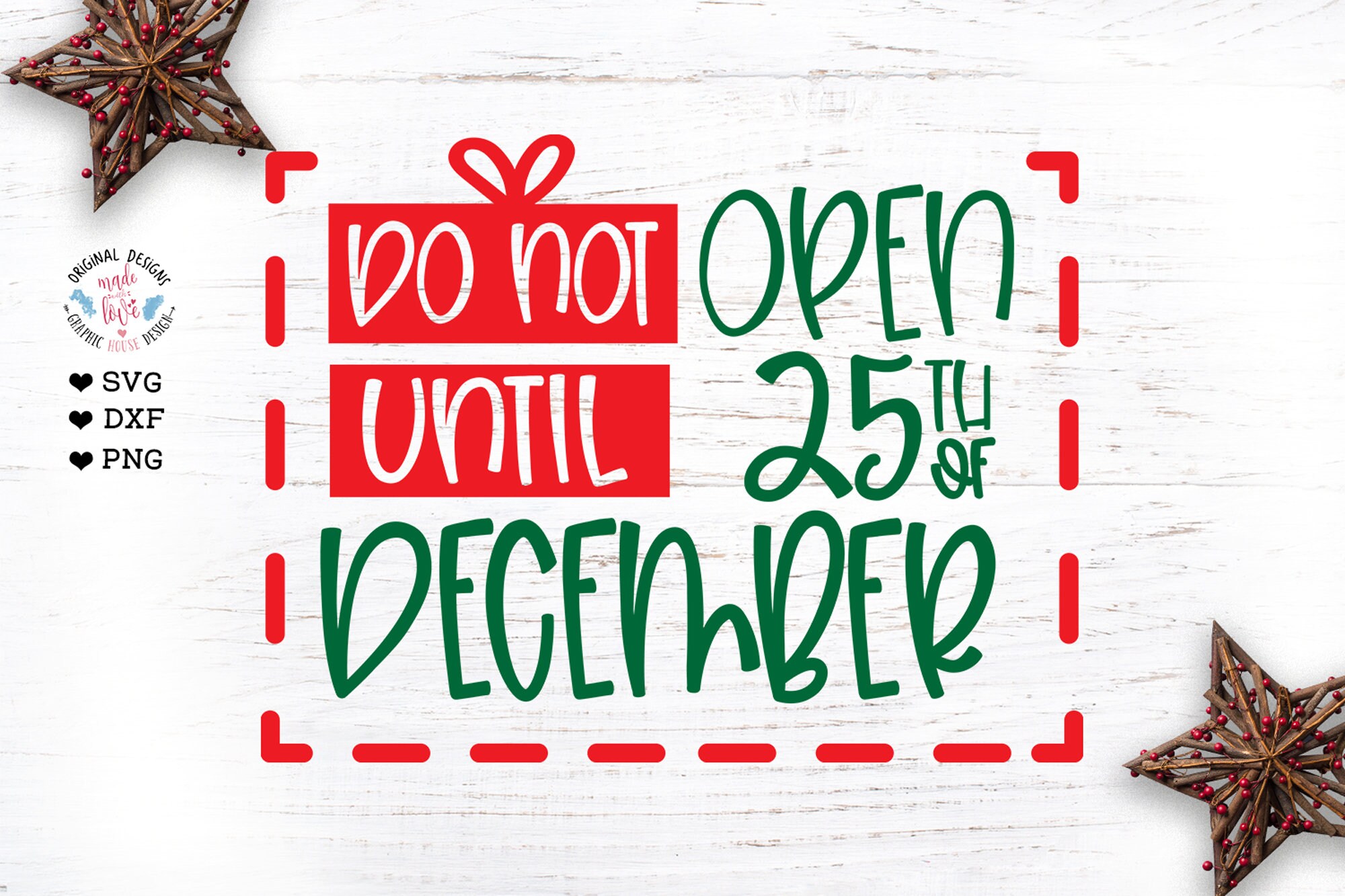 Do not open until 25th of December Christmas svg Christmas | Etsy