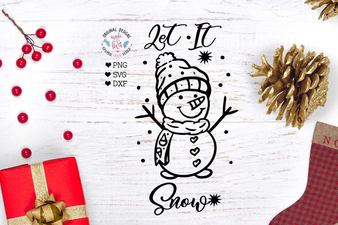 Let It Snow Snowman Svg Cute Snowman Svg Snowman Cut File - Etsy