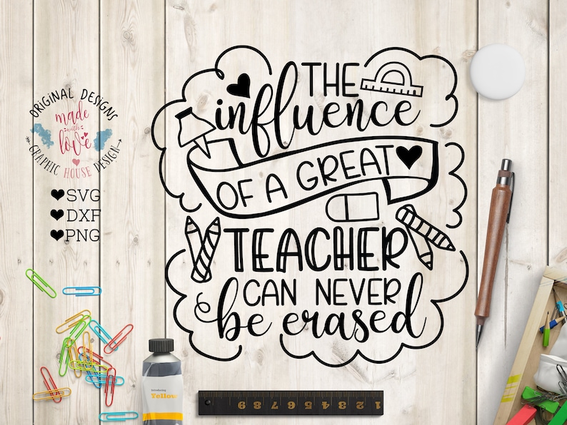 Download Teacher's appreciation svg The influence of a great | Etsy