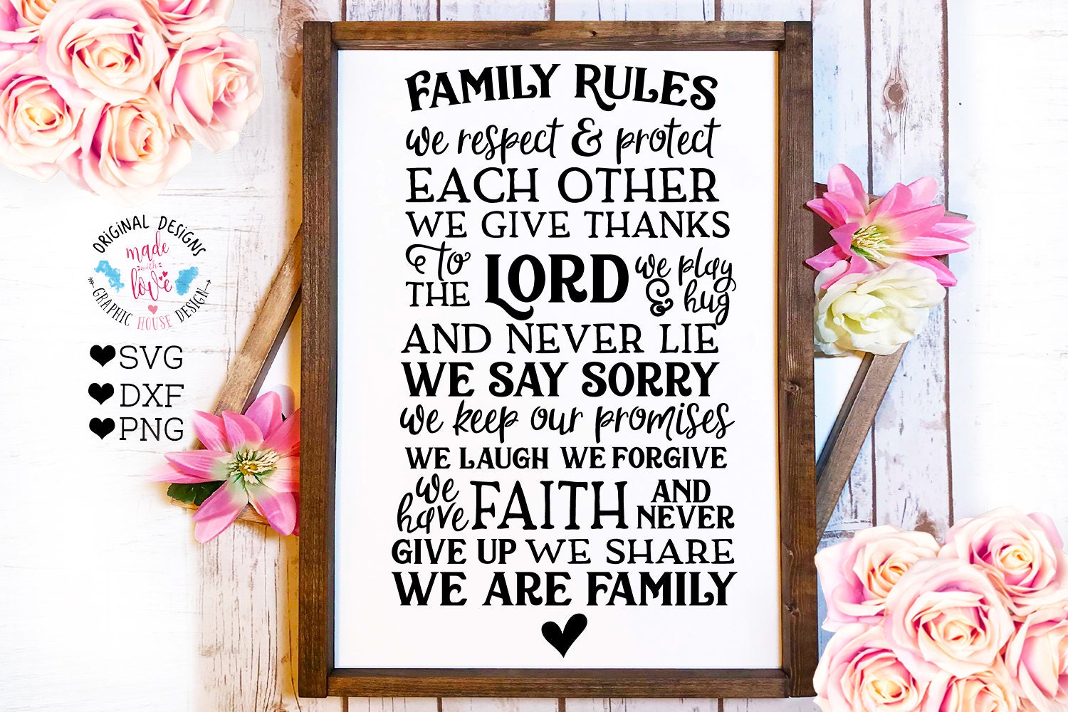 Download Family Rules svg Family Rules Cut File in SVG DXF PNG | Etsy