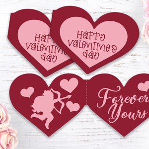 Valentine Card, Happy Valentine’s card, Cards svg, Cards for Cricut, Card for Silhouette, Happy Valentine’s Day Card