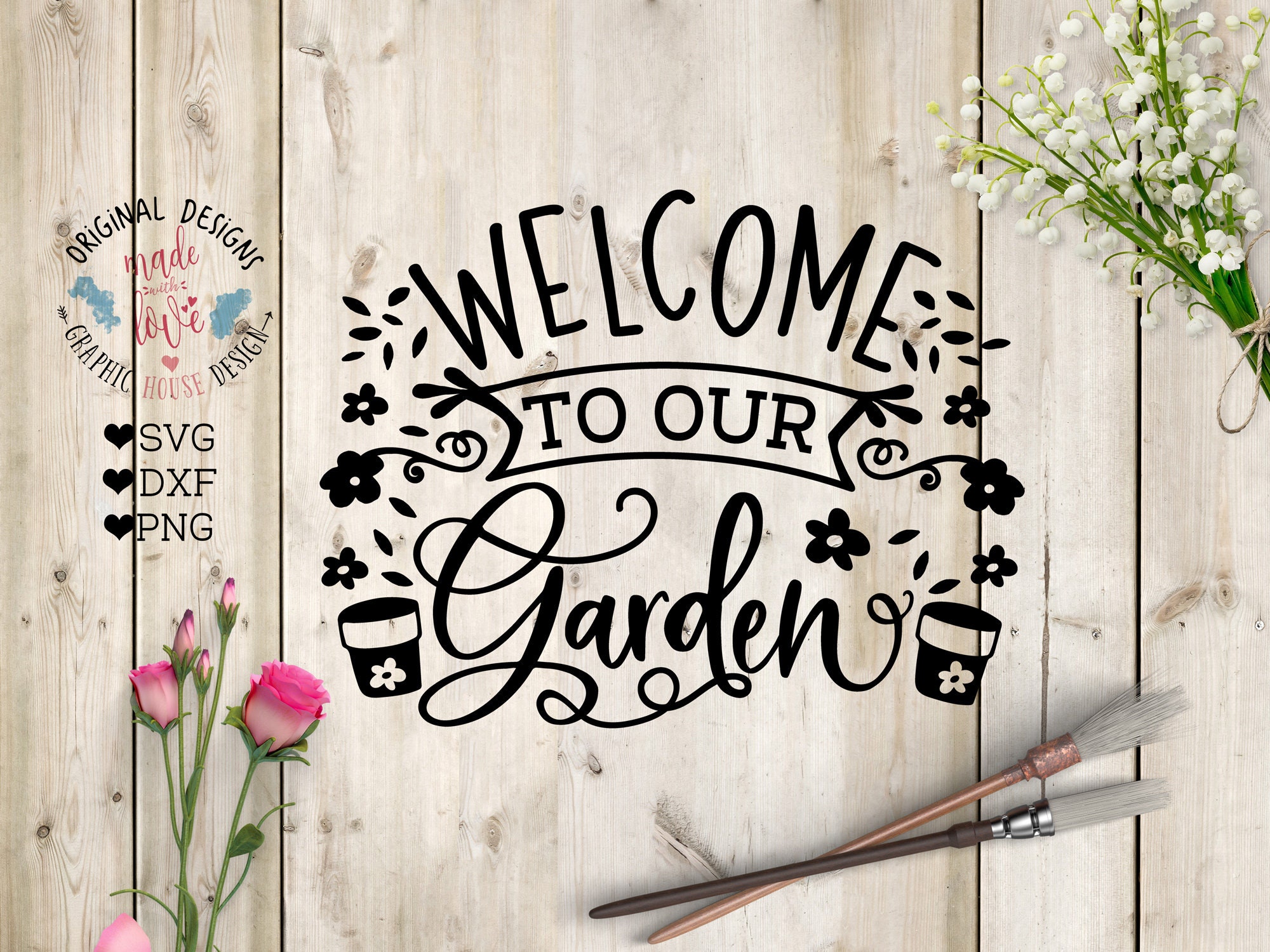 Garden Svg to Our Garden Cut File in SVG DXF PNG Etsy UK