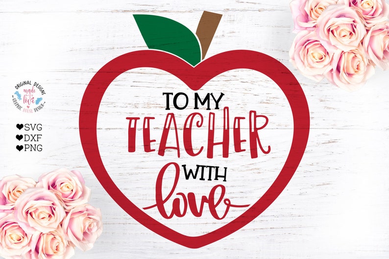 Teacher Svg Teacher's Cut File to My Teacher With Love - Etsy