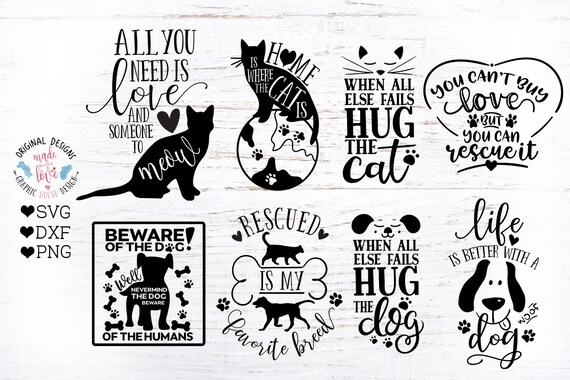 Download Pet Bundle Svg Pet Svg Files Pet Cut Files Life Is Better Etsy