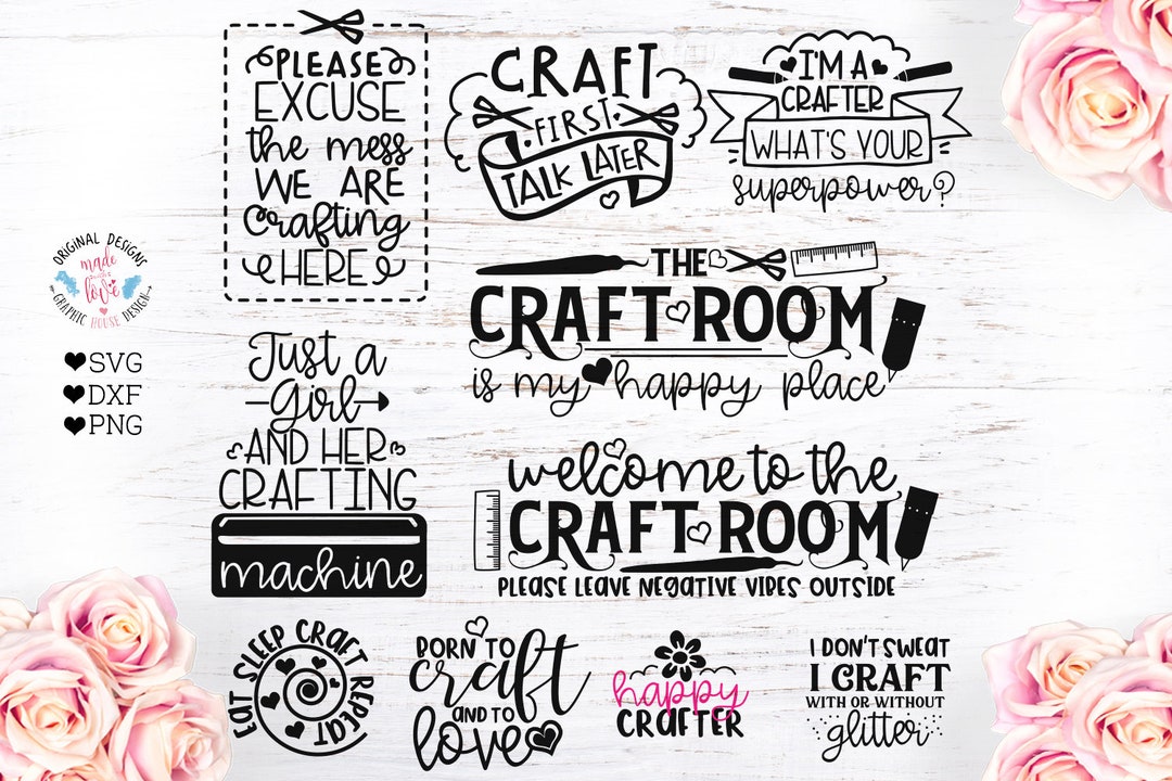 Craft Bundle in SVG, DXF, SVG, Craft Svg, Crafting, Craft Quotes