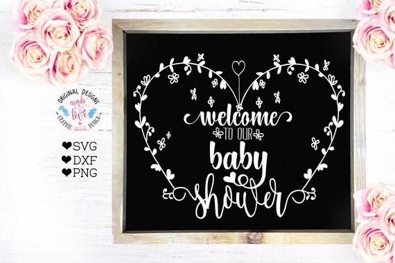 Download Welcome To Our Baby Shower Cut File In Svg Png Dxf Baby Etsy