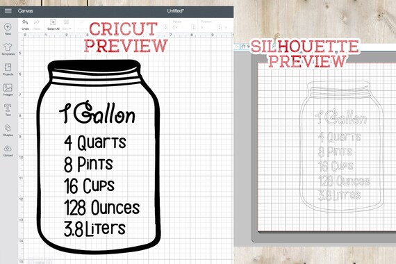 Kitchen Measurement Chart Svg