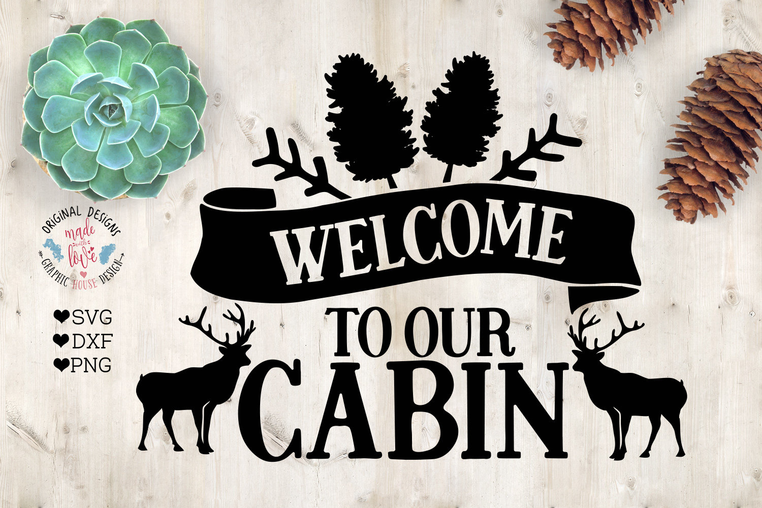 Download Welcome To Our Cabin Cut File in SVG DXF PNG cabin svg | Etsy