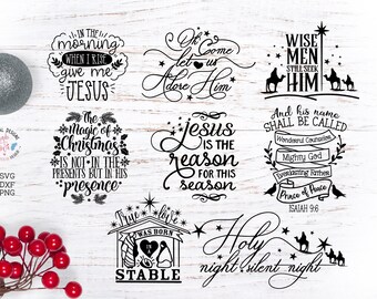 Christmas Jesus svg, dxf, png, Christmas Faith svg, Christmas Christian quotes, God svg, Jesus svg, Jesus quotes, Holy Night, Silent Night