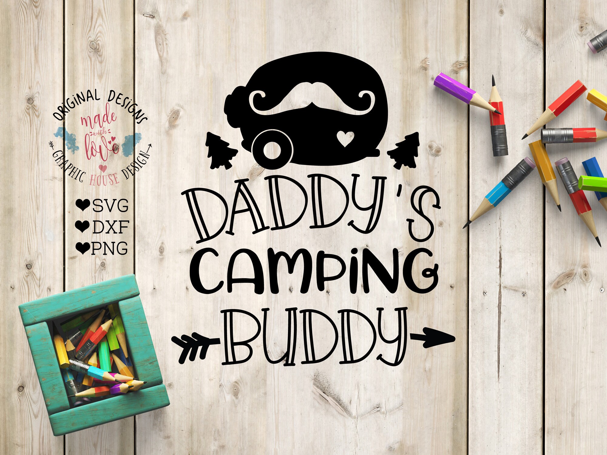 Download Daddy's camping Buddy Cut File SVG DXF PNG Father son | Etsy