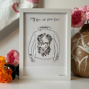 Custom jacket sketch print