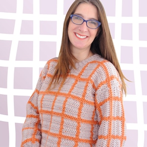 Modern Crochet Sweater Pattern | Easy Pullover Pattern PDF | Oversized Crochet Jumper