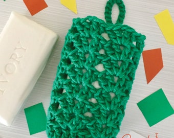 Crochet PATTERN Iris Stitch Soap Cozy-pdf instant digital download