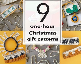 Crochet Pattern Ebook | 9 Christmas gift patterns | Quick crochet patterns | Jewelry Patterns